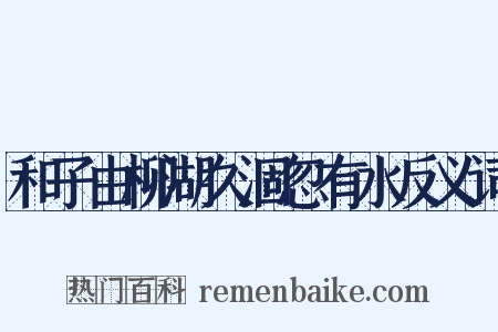 和子由柳湖久涸忽有水反义词是什么意思的图片